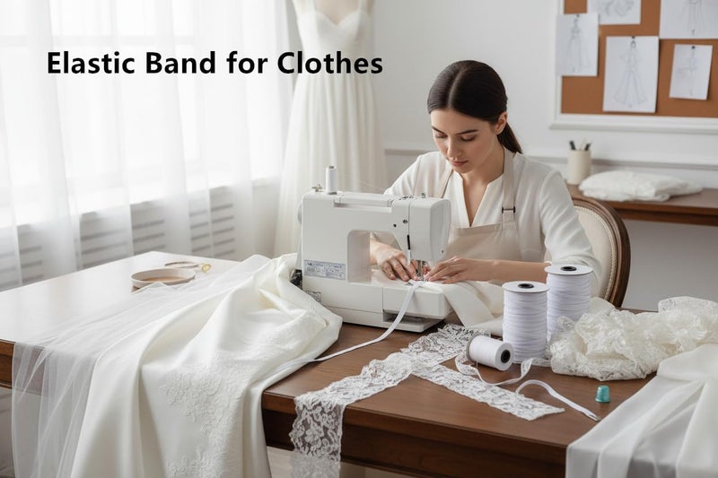 I-MART Elastic for Sewing 1/4 Inch Elastic Band 70 Yards White Elastic Cord Heavy Stretch Knit Elastic Spool Elastico para Costura Waistband Neckline Craft Supplies, White - Image 5